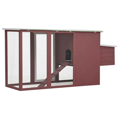 Outdoor Chicken Cage Hen House with 1 Egg Cage Brown Wood