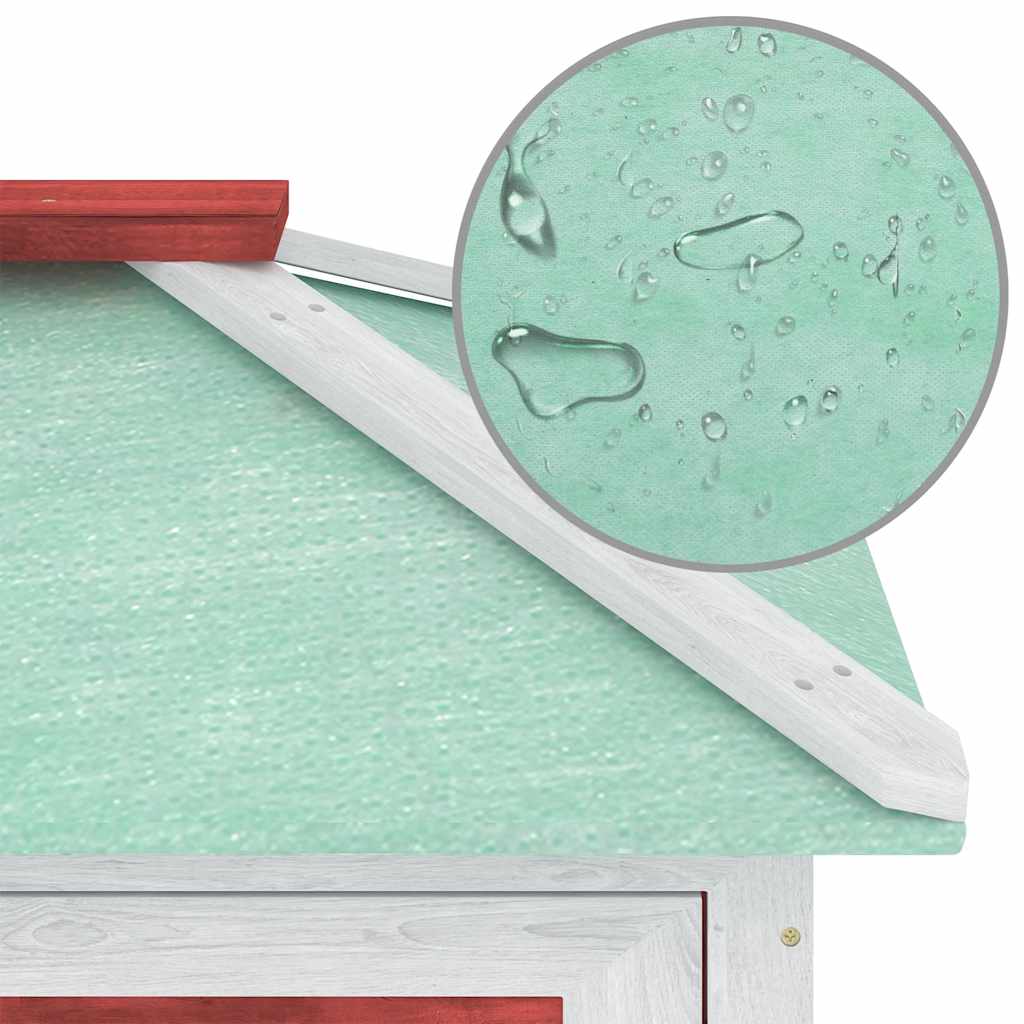 Animal Rabbit Cage Double Floor Red Wood