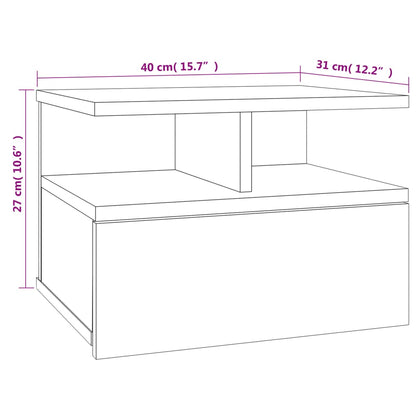 Floating Nightstand Sonoma Oak 40x31x27cm Engineered Wood