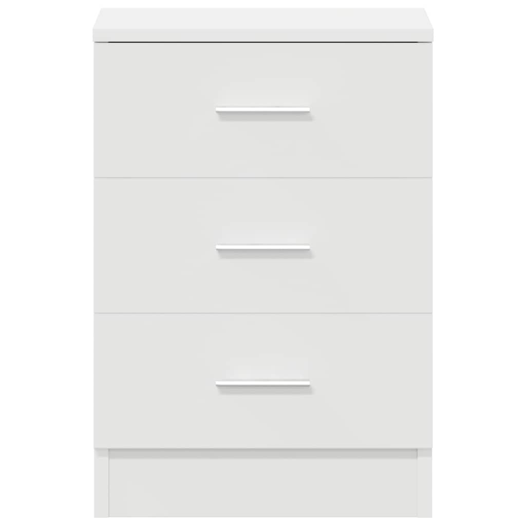 Bedside Cabinet White 38x35x56 cm Engineered Wood