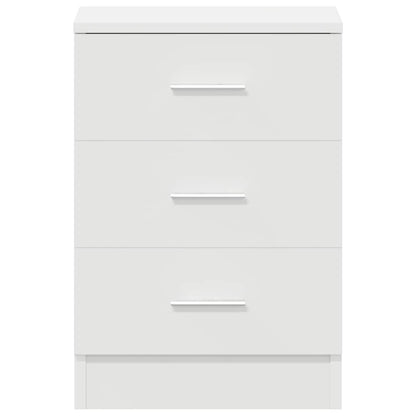 Bedside Cabinet White 38x35x56 cm Engineered Wood
