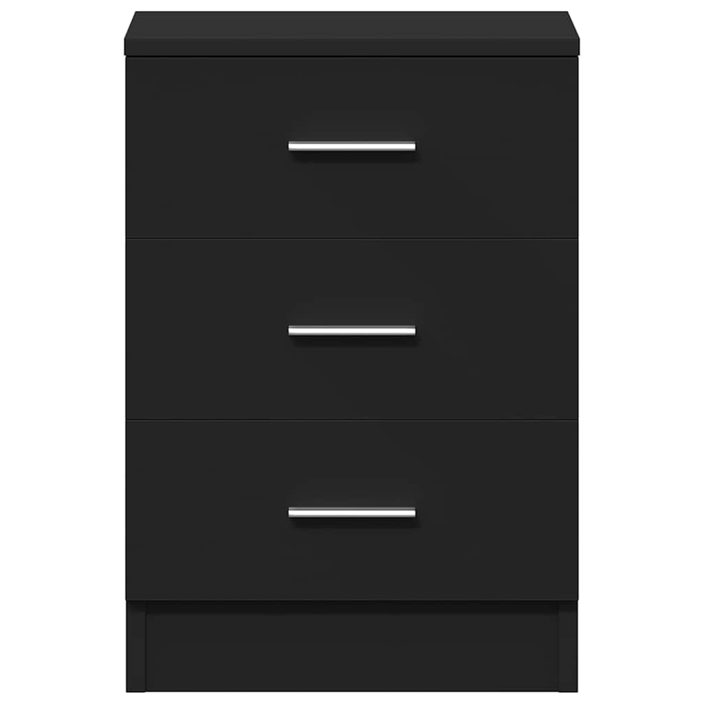 Bedside Cabinets 2 pcs Black 38x35x56 cm Engineered Wood