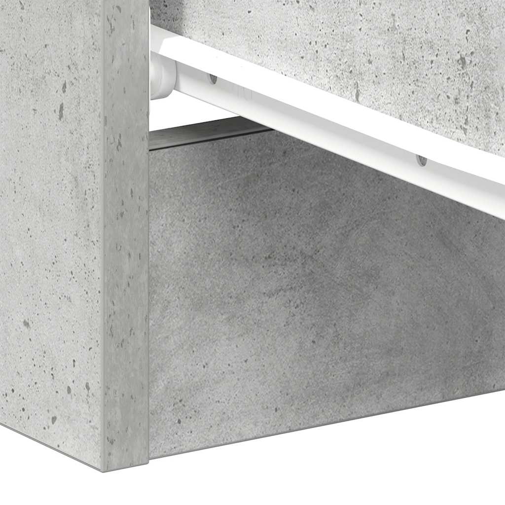 Bedside Cabinet Concrete Grey 38x35x56 cm Engineered Wood