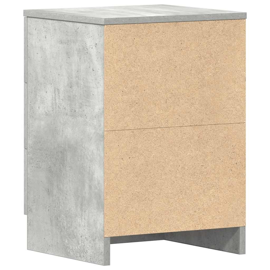 Bedside Cabinets 2 pcs Concrete Grey 38x35x56 cm Engineered Wood