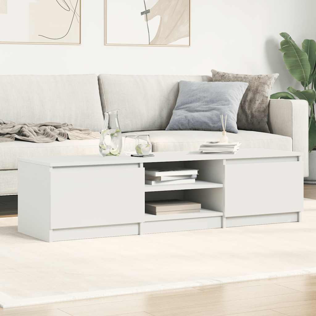 TV Cabinet White 140x40x35.5 cm Engineered Wood