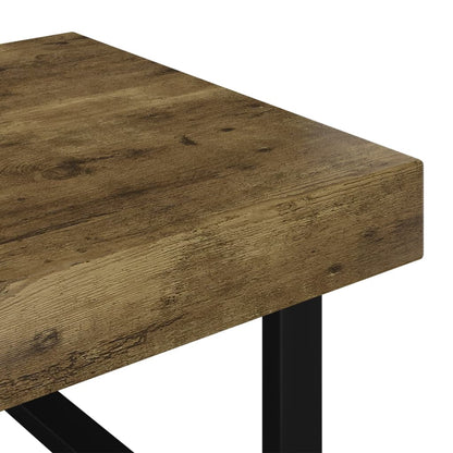 Coffee Table Dark Brown and Black 120x60x40 cm MDF and Iron