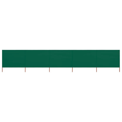5-panel Wind Screen Fabric 600x160 cm Green