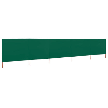 5-panel Wind Screen Fabric 600x160 cm Green