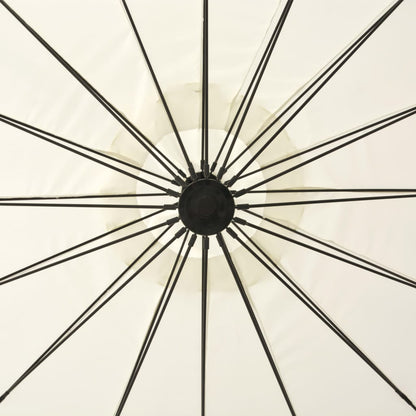 Hanging Garden Parasol White 3 m Aluminium Pole