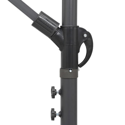 Hanging Garden Parasol White 3 m Aluminium Pole