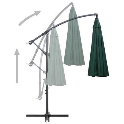 Hanging Garden Parasol Green 3 m Aluminium Pole