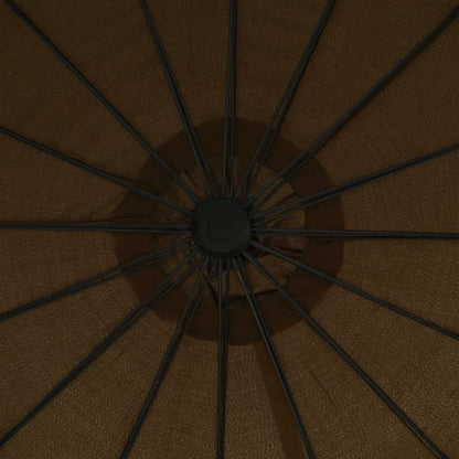 Hanging Garden Parasol Taupe 3 m Aluminium Pole