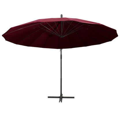Hanging Garden Parasol Burgundy 3 m Aluminium Pole