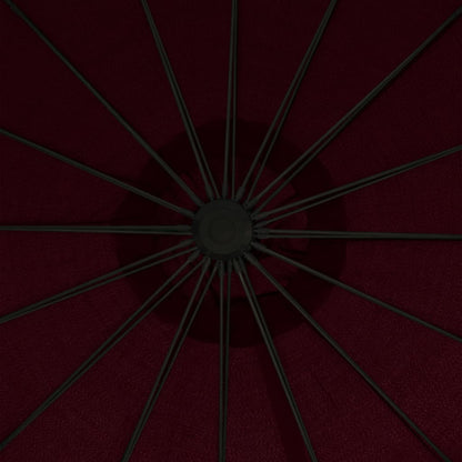 Hanging Garden Parasol Burgundy 3 m Aluminium Pole