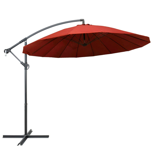 Hanging Garden Parasol Terracotta 3 m Aluminium Pole
