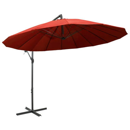 Hanging Garden Parasol Terracotta 3 m Aluminium Pole