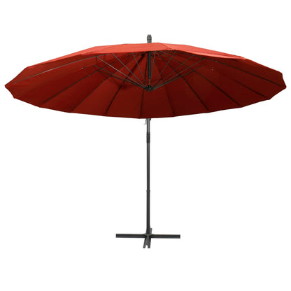 Hanging Garden Parasol Terracotta 3 m Aluminium Pole