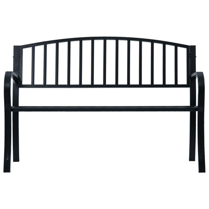 Garden Bench 125 cm Black Steel