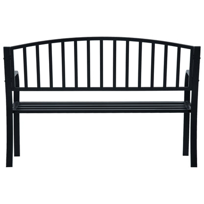 Garden Bench 125 cm Black Steel