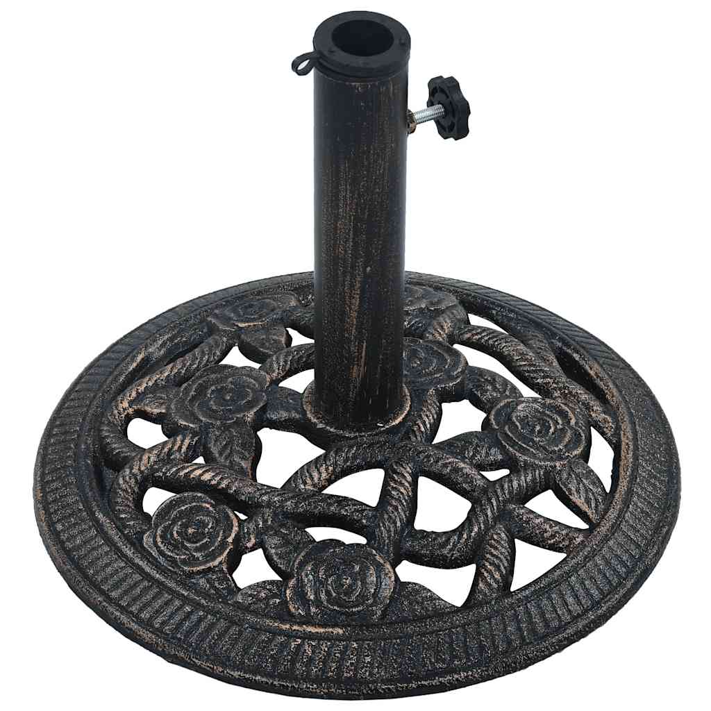 Umbrella Base Black and Bronze 9 kg 40 cm Cast Iron