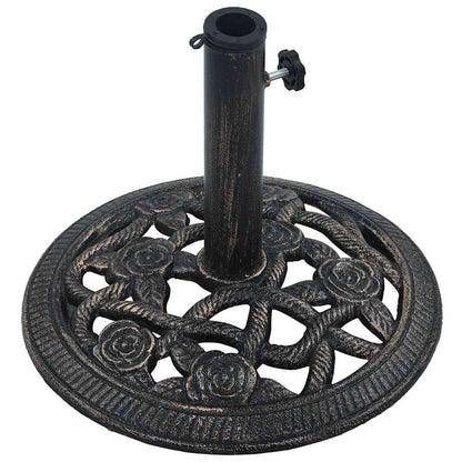 Umbrella Base Black and Bronze 9 kg 40 cm Cast Iron