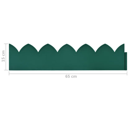 Lawn Edgings 10 pcs Green 65x15 cm PP
