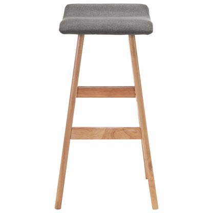 Bar Stools 2 pcs Dark Grey Fabric