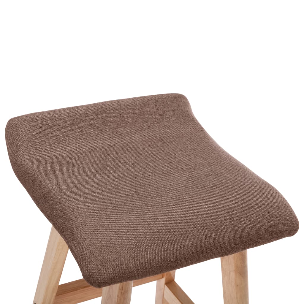 Bar Stools 2 pcs Taupe Fabric