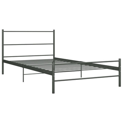 284685 vidaXL Bed Frame without Mattress Grey Metal 100x200 cm