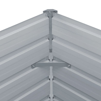 Raised Garden Bed 100x100x77 cm Galvanised Steel Green