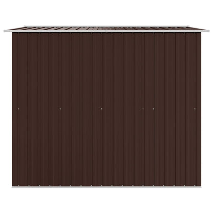 Garden Storage Shed Brown 257x205x178 cm Steel