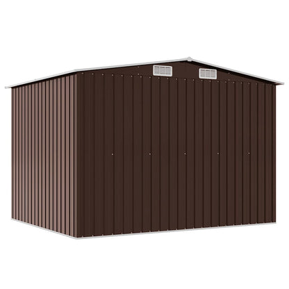Garden Storage Shed Brown 257x205x178 cm Steel