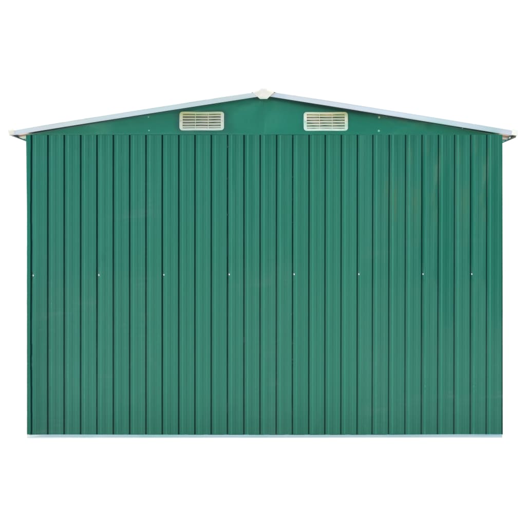 Garden Shed Green 257x990x181 cm Galvanised steel