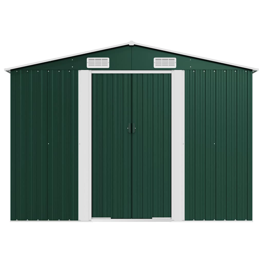 Garden Shed Green 257x990x181 cm Galvanised steel