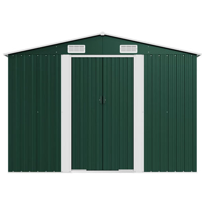 Garden Shed Green 257x990x181 cm Galvanised steel