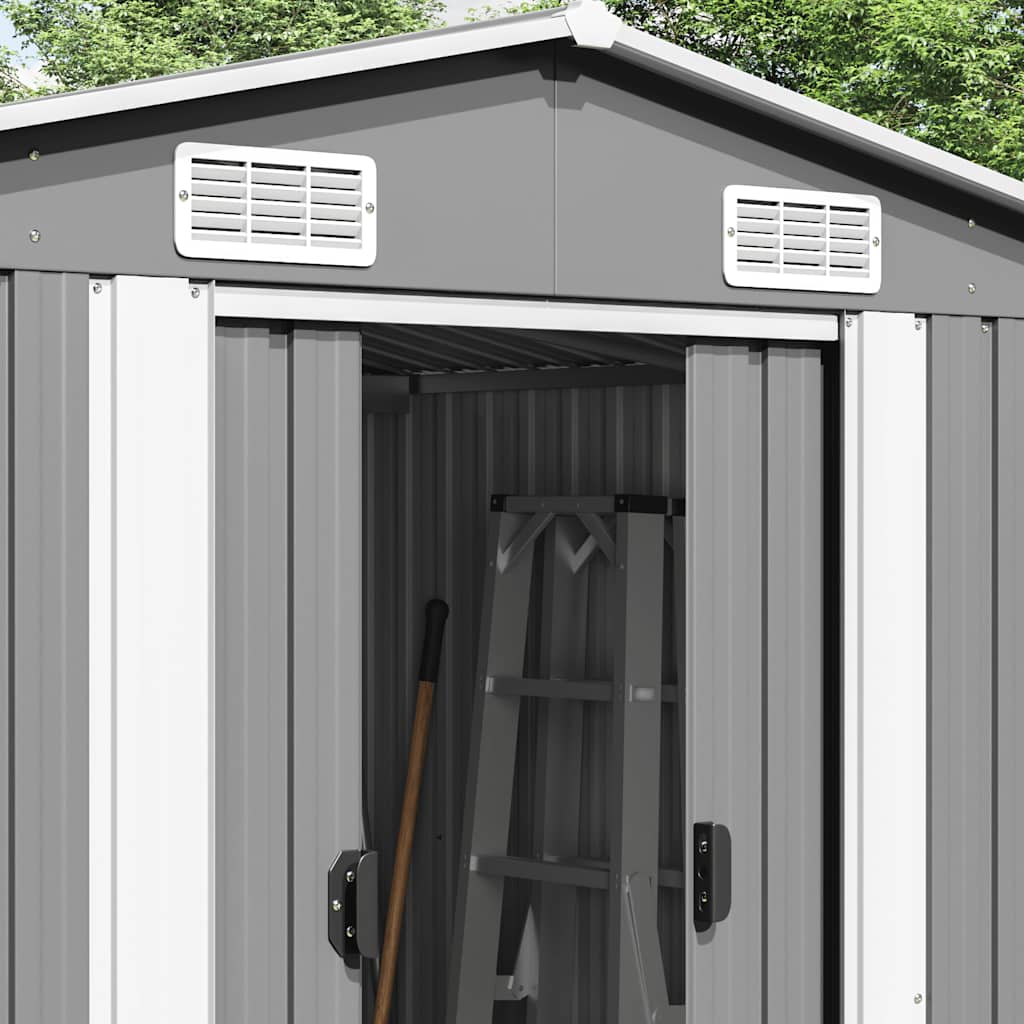 Garden Shed Grey 257x990x181 cm Galvanised steel