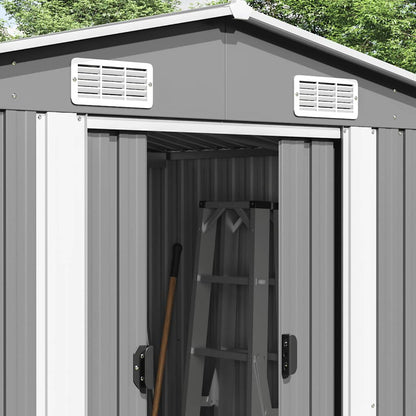 Garden Shed Grey 257x990x181 cm Galvanised steel