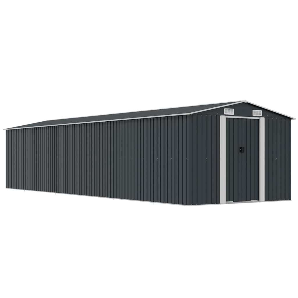 Garden Shed Anthracite 257x990x181 cm Galvanised steel