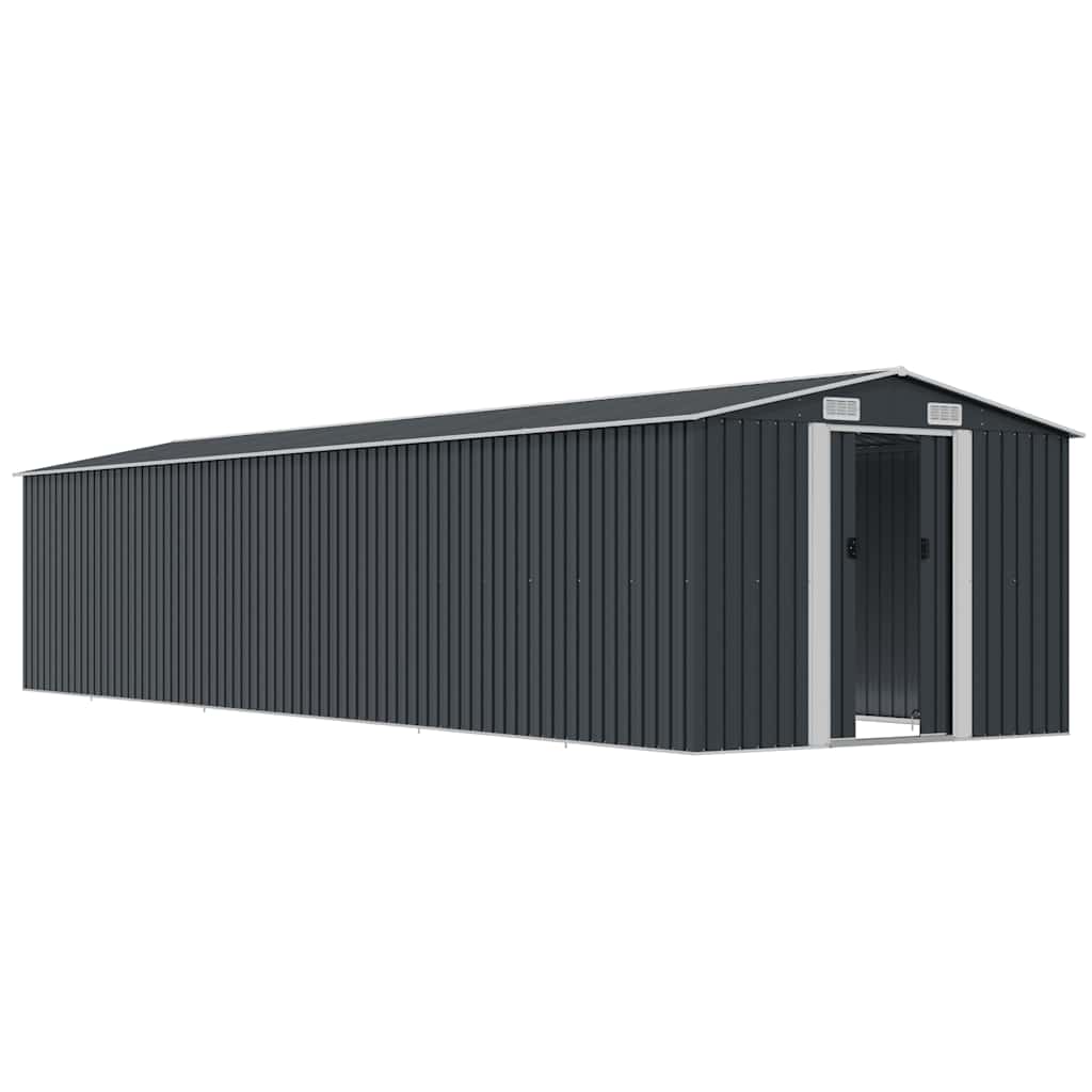 Garden Shed Anthracite 257x990x181 cm Galvanised steel