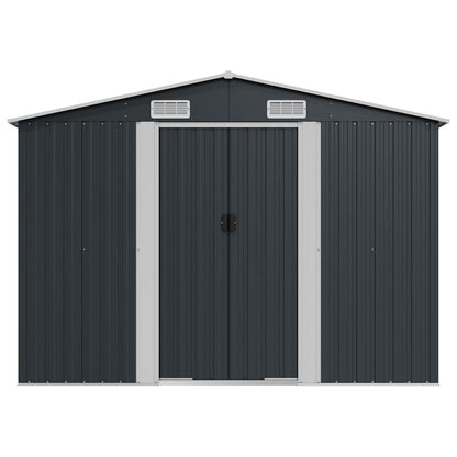Garden Shed Anthracite 257x990x181 cm Galvanised steel