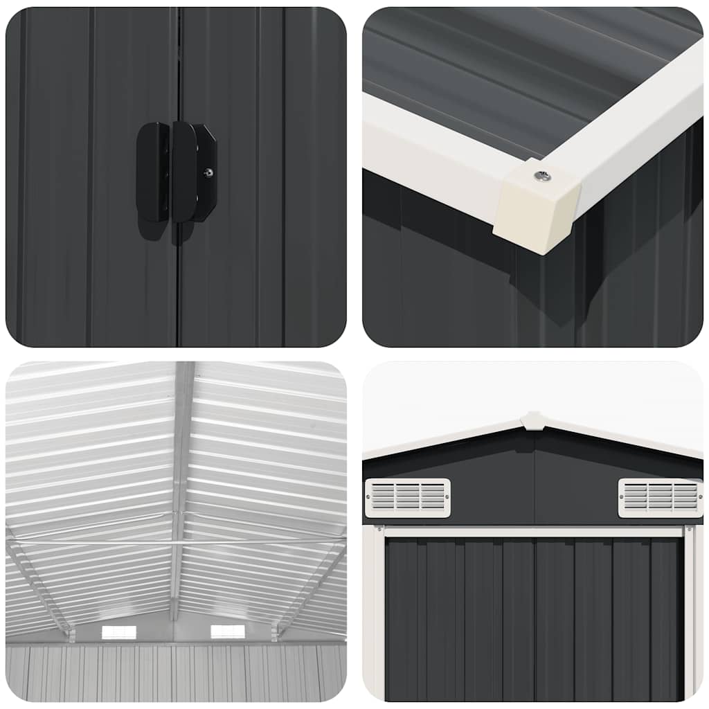 Garden Shed Anthracite 257x990x181 cm Galvanised steel