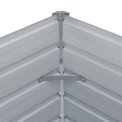 Raised Garden Bed 320x40x77 cm Galvanised Steel Grey