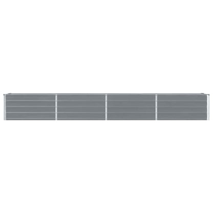 Garden Raised Bed Galvanised Steel 320x40x45 cm Grey