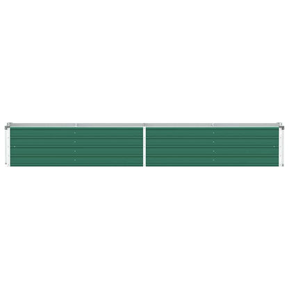 Garden Raised Bed Galvanised Steel 320x40x45 cm Green