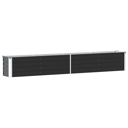 Garden Raised Bed Galvanised Steel 320x40x45 cm Anthracite