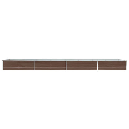 Garden Raised Bed Galvanised Steel 600x80x45 cm Brown