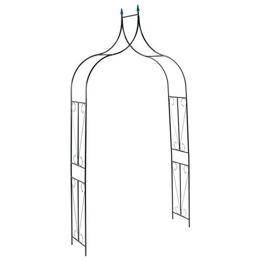 Garden Arch Dark Green 142x37x275 cm Iron