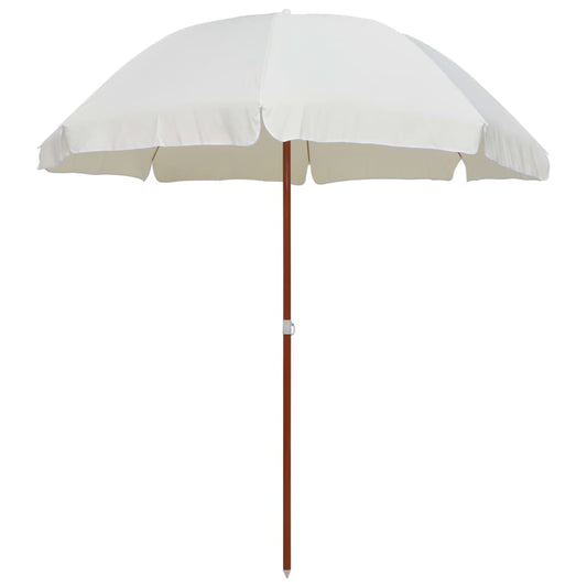 Garden Parasol with Steel Pole 240 cm Sand