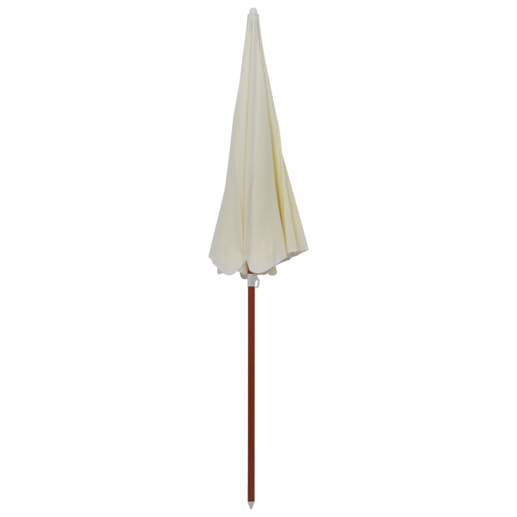 Garden Parasol with Steel Pole 240 cm Sand
