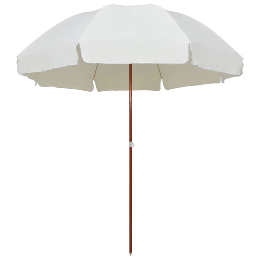 Garden Parasol with Steel Pole 300 cm Sand